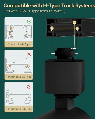 6 Pack LED Track Lighting Heads (Black / 6 Pack)
