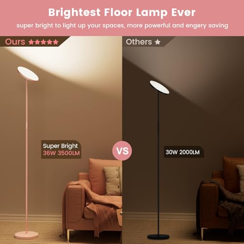 Torchiere Floor Lamp (Pink)
