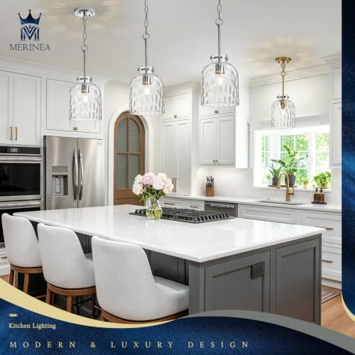 Small Chrome Bell Glass Pendant Light (Chrome / Small)