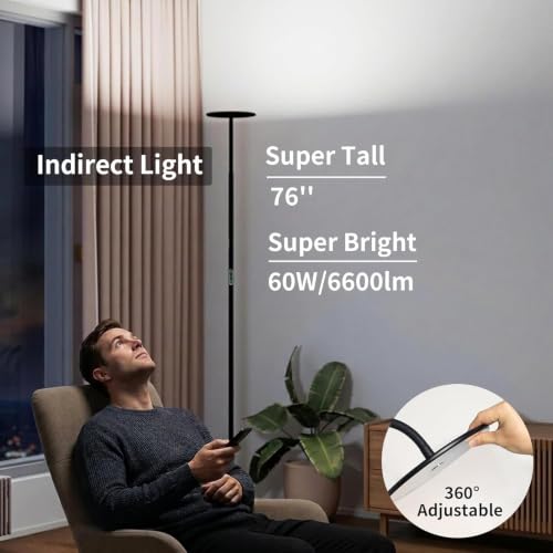 60W Torchiere Lamp (Remote & Touch Control)