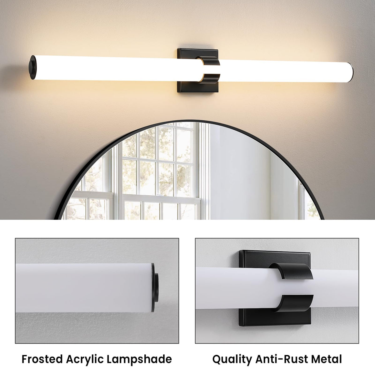 Bathroom Vanity Light (Black / 39 INCH)
