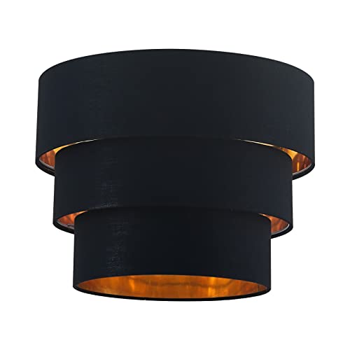 3 tier Drum Linen Lamp Shade for Pendant Lamp Floor Lamp Chandelier Replacement Shade Clip on Bulb Classic Round Lampshade Cover Only