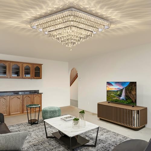 Crystal Chandeliers (Silver / 43 inches)