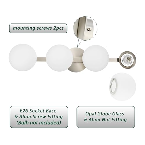 Bathroom Vanity Light Fixtures (Brushed Nickel / 4-Light)