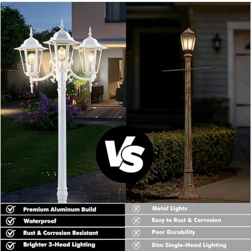 Outdoor Post Light 83" (White)