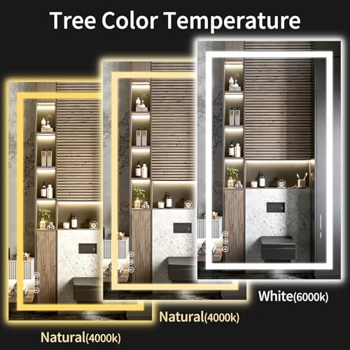 50"x30" LED Bathroom Mirror with Lights (30"L x 50"W)
