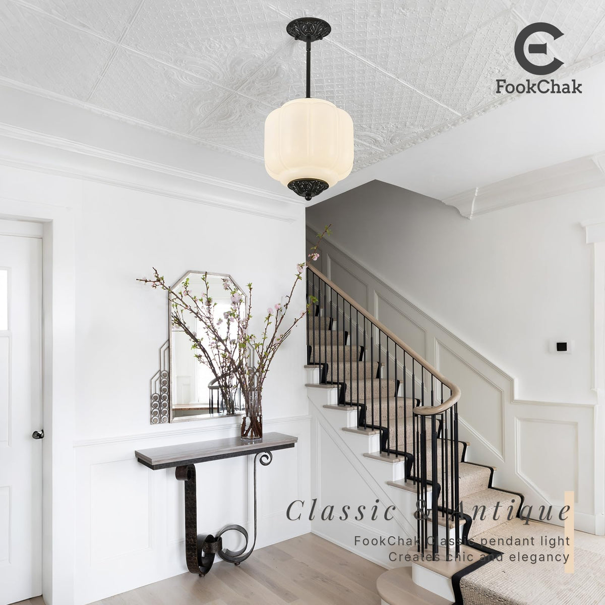 Schoolhouse Pendant Light Vintage Pendant Light Fixture Antique Black (Antique Black)