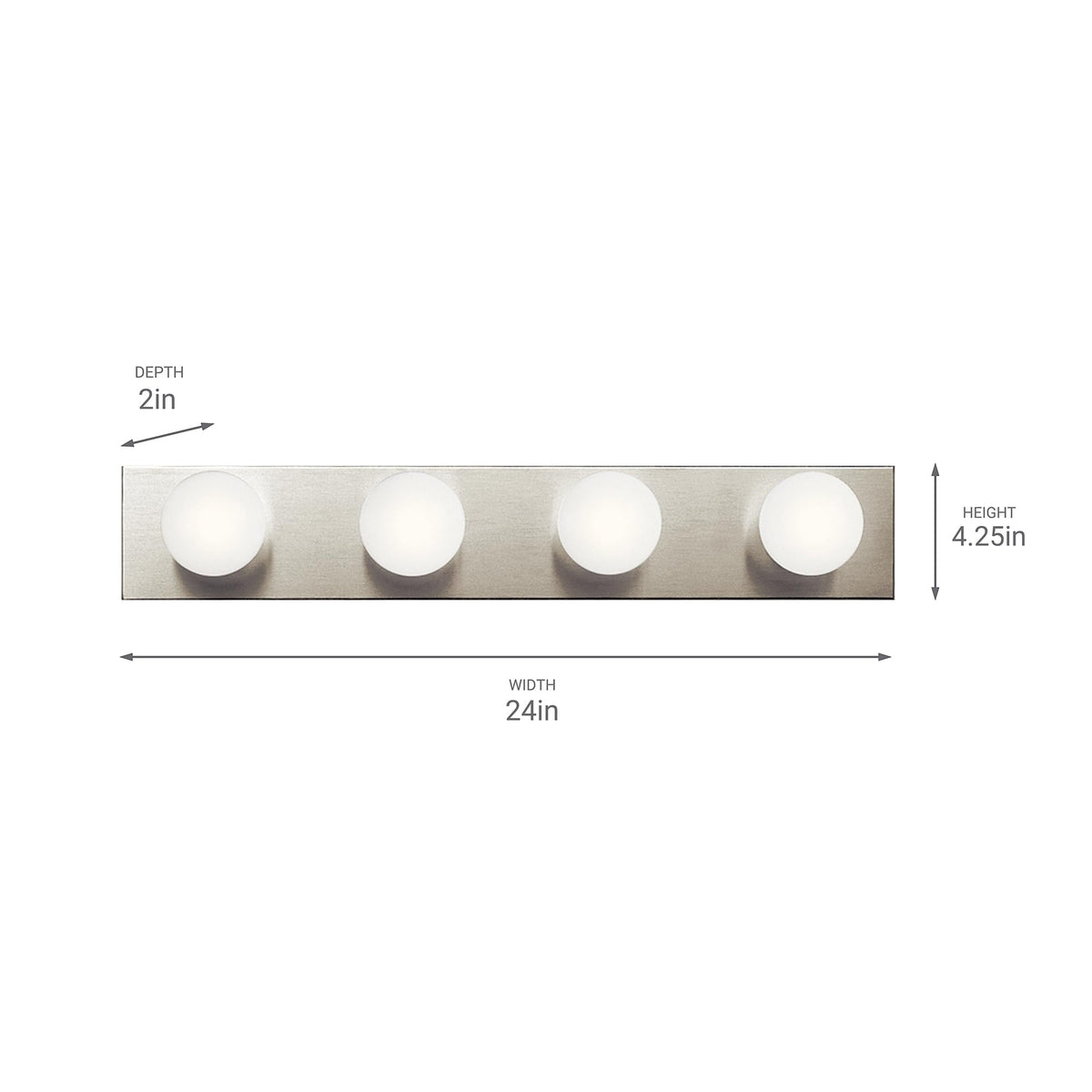 Linear Bath 4 (24" / Brushed Nickel)