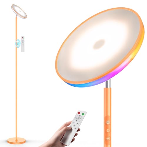 UFO Torchiere Floor Lamp (Orange)