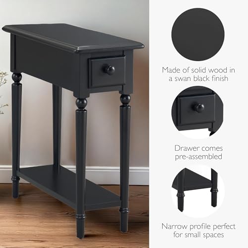 Coastal End Table (Swan Black)