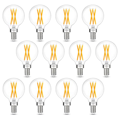 E12 G16.5 Globe LED Bulb (12 Pack / 60w Warm White)