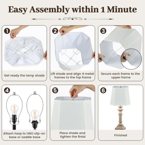 Rectangle Lamp Shades Set of 2 (White)