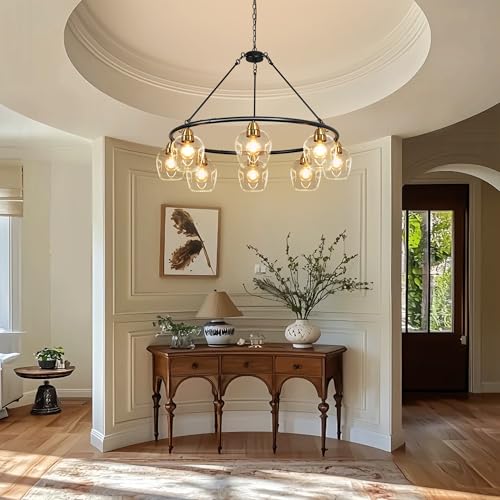 Black Wagon Wheel Chandelier