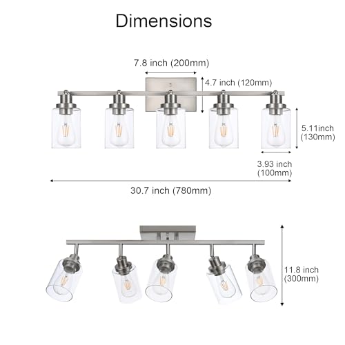 5 Light Multi (Brushed Nickel / 5-Light)
