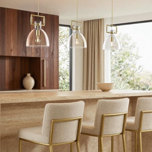 10 '' Modern Large Brass Kitchen Pendant Light Fixtures (Brass-10-In)