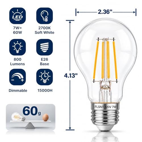 60W Eqv Dimmable LED Bulbs (60w 2700k Soft White / 4 Count (Pack of 1))