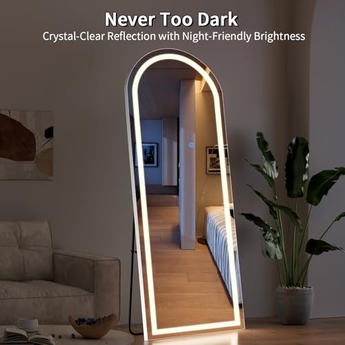 LED Full Length Mirror (Standing Mirror-arched / 71"L x 32"W)