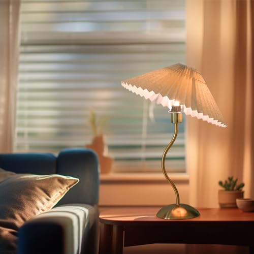 Small Pleated Table Lamp (Copper)