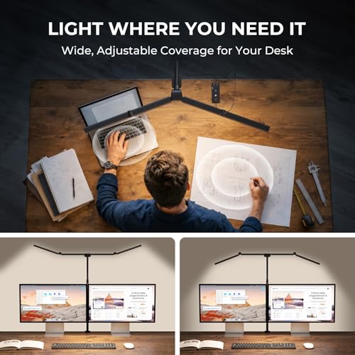LED Desk Lamps for Home Office (Black)