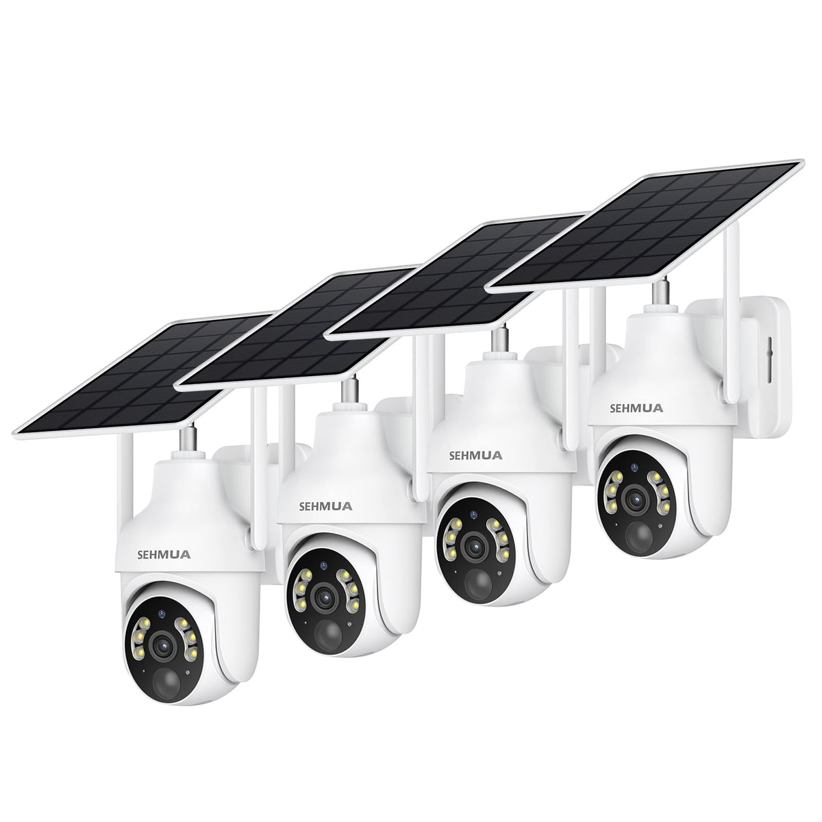 2K Solar Security Cameras Wireless Outdoor (White)