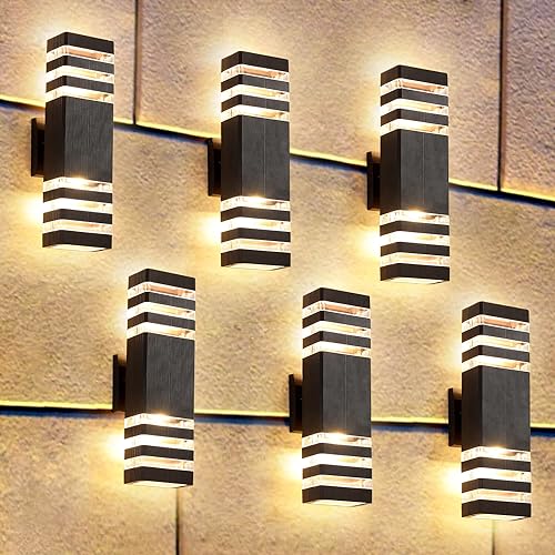 6 Pack Up and Down Wall Lights (3-tier 15.8 Inches)