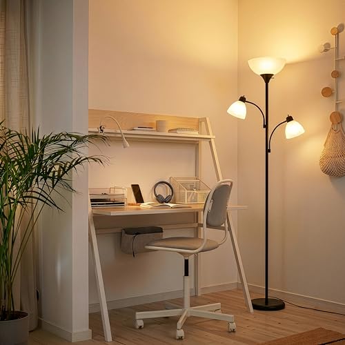 Sky Dome Double LED Floor Lamp (Jet Black)