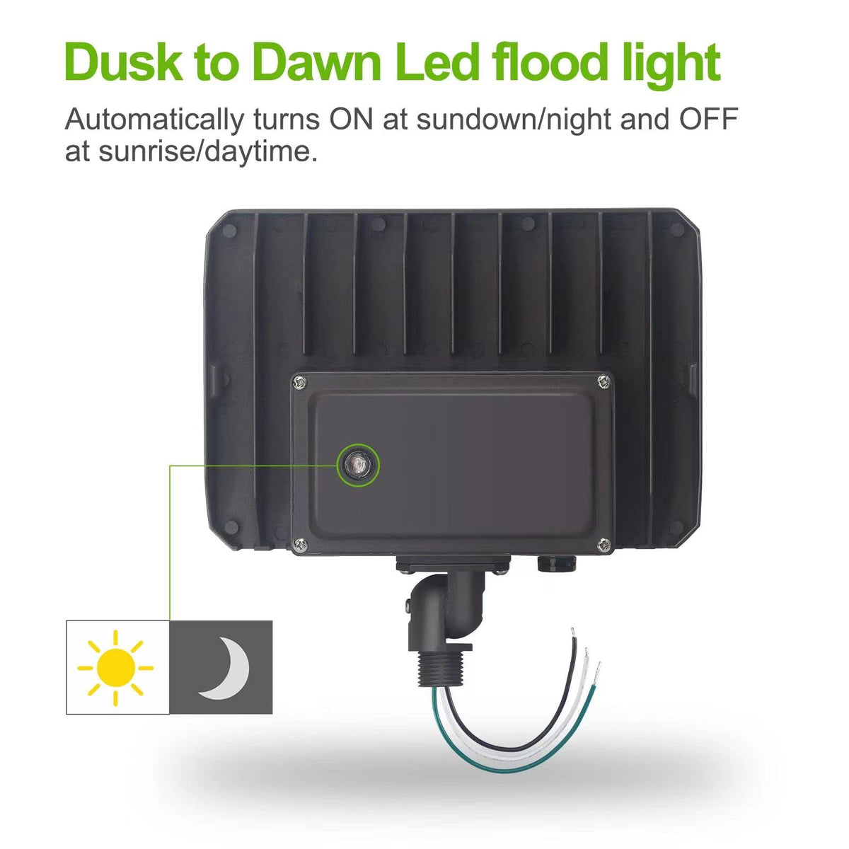 100W LED Flood Light Dusk to Dawn Knuckle floodlight 5000K 14000Lm ETL List