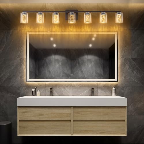 7 Light Bronze Vanity Light with 3 Color Modes (7-light / Bronze)