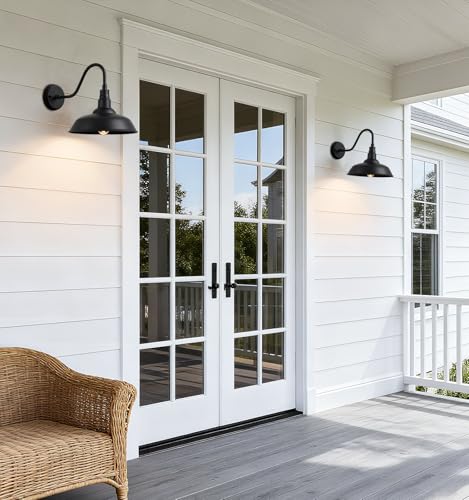 10" Outdoor Gooseneck Barn Lights (10 Dome - 2 Pack)