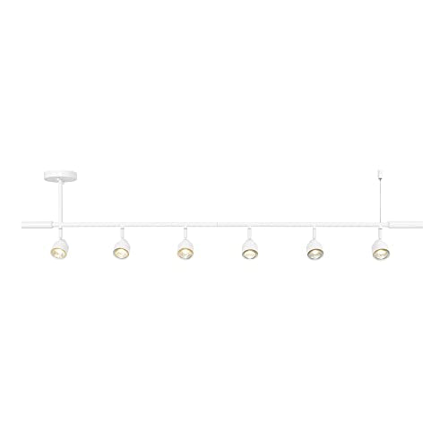 64000054 6 Light Adjustable Height Track Lighting (Matte White, Eastwood)