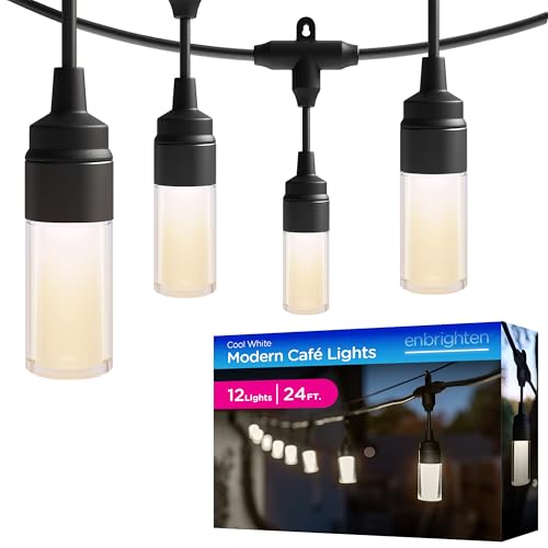 Café Lights Enbrighten Modern Café Lights White Only Twist