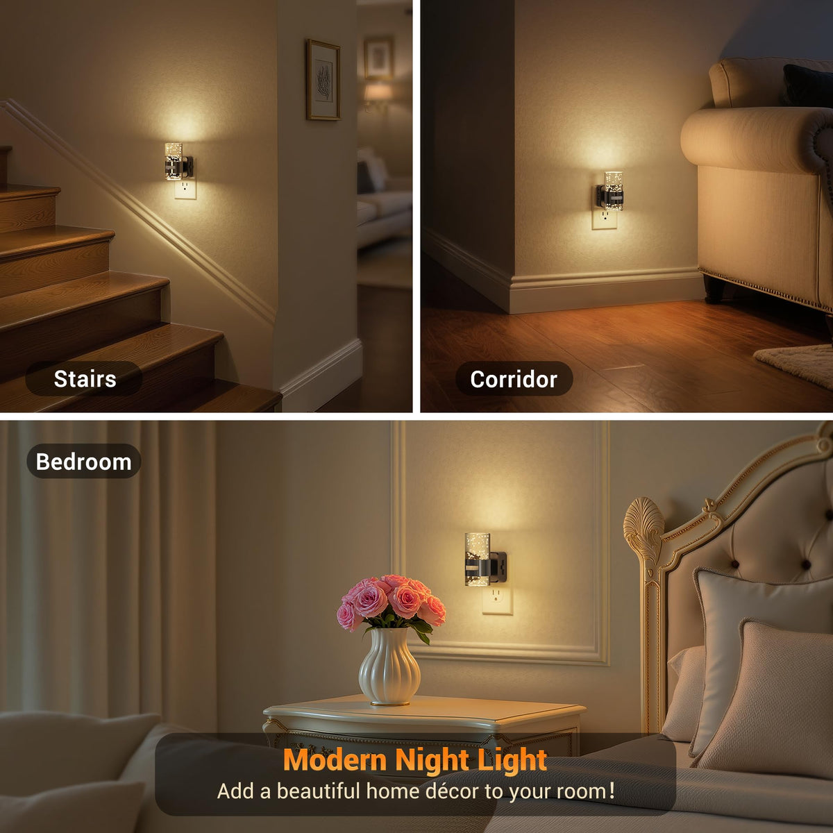 Motion Sensor Night Light (Brushed Black)