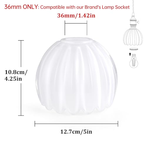 Tulip Lamp Shades Replacement (White)