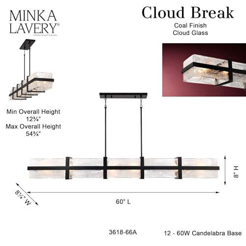 3618 66A Cloud Break Cloud Glass Island Light (60" Long)