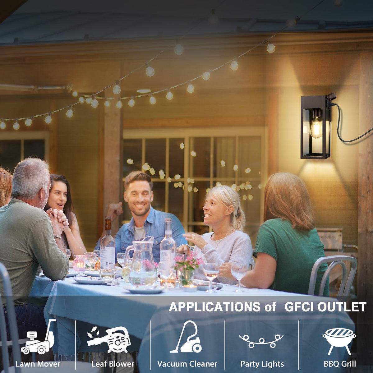 Porch Lights with GFCI Outlet (Bronze 1-Pack (With Outlet) / No Sensor, Standard)