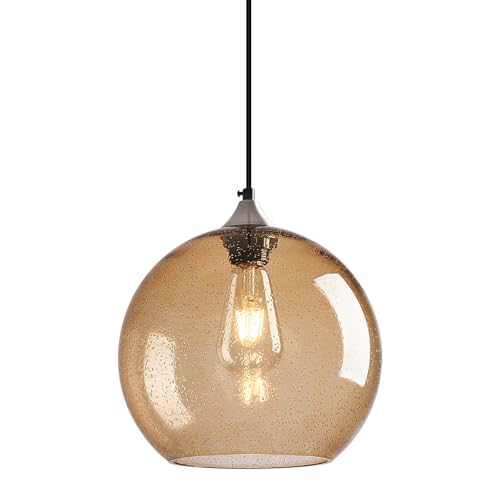 Kitchen Island Lighting Fixture Clear Globe Glass Pendant Lights Modern Pendant Light for Bedroom Dining Room Living Room Pendant Light Fixtures