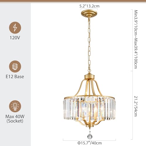 Gold Crystal Chandeliers for Dining Room (169-Gold)