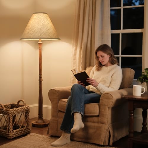 Burlap Empire Lamp Shades Set of 2 (Brown)