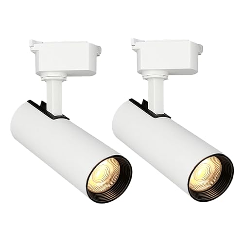 Plug in H Type LED Track Lighting Kits Dimmable Spotlights Oval Base (Lights Only)