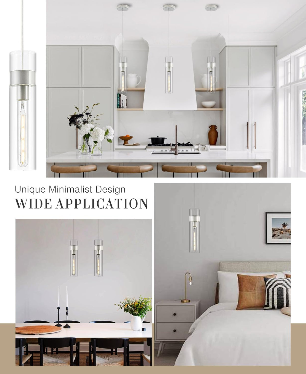 2 Pack Pendant Lights Kitchen Island (Nickel / 2 Pack)