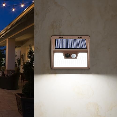 Solar Lights Outdoor Motion Sensor Security for Wall Fence Step Deck Garden Outside