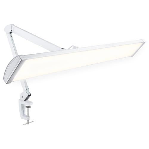Pro LED Task Lamp with Clamp (White-8 / 31.8-Inch Wide Shade)