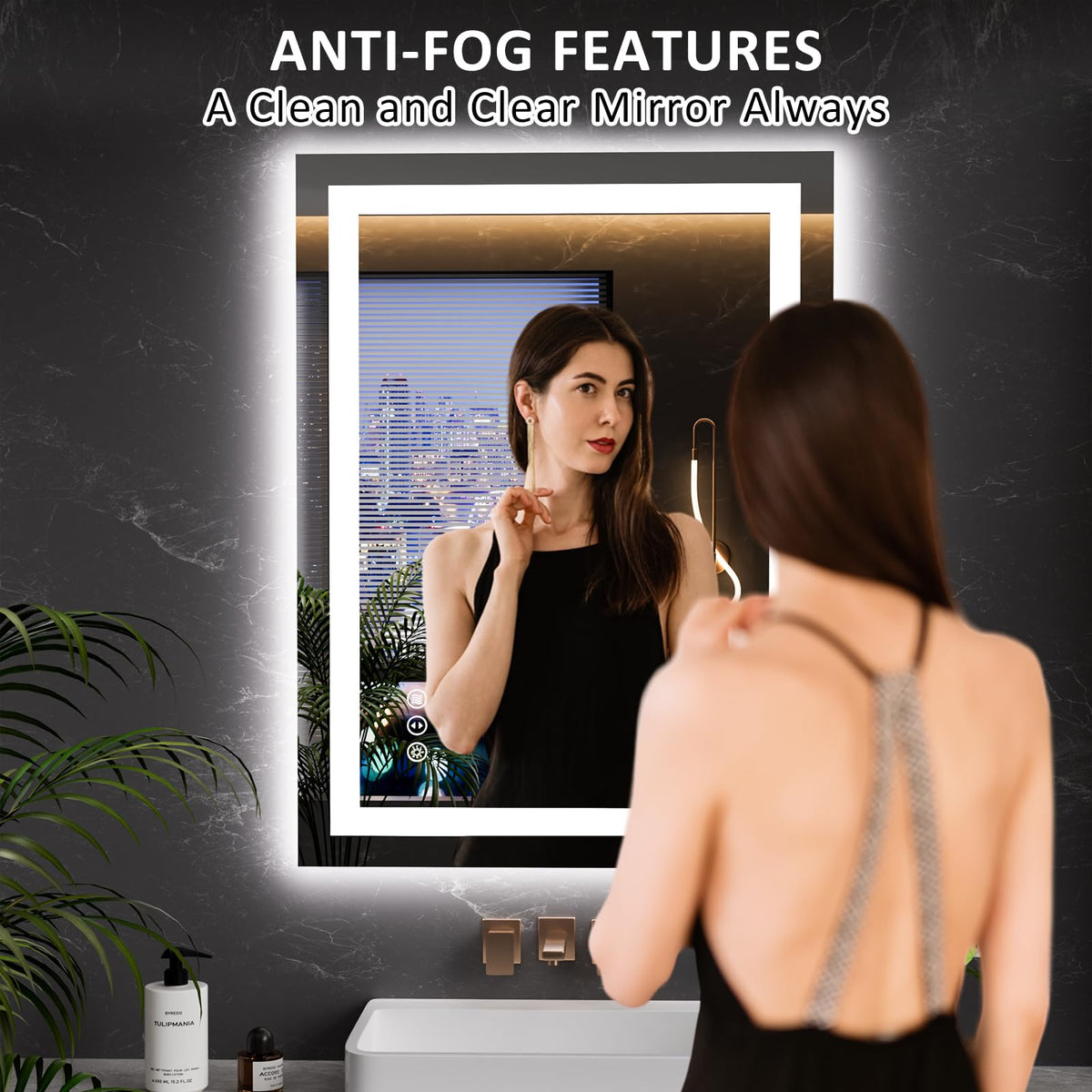23.6"x31.5" LED Bathroom Mirror with Lights (Led / 31.5"L x 23.6"W)