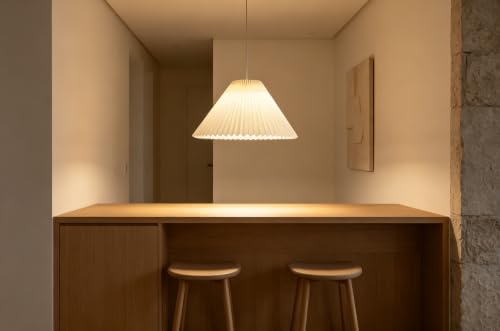 Extra Large Pleated Lamp Shade (Cream / 21.5in)