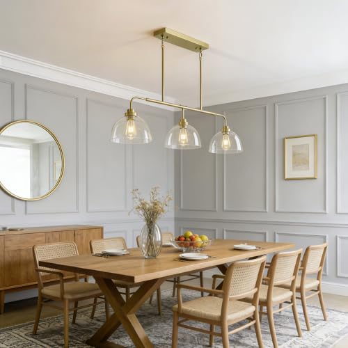 Dining Room Light Fixtures over Table (Gold / 3 Light)