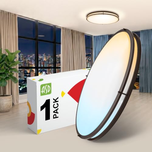 LED 24" Oval Flush Mount Lighting (Oil-Rubbed Bronze)