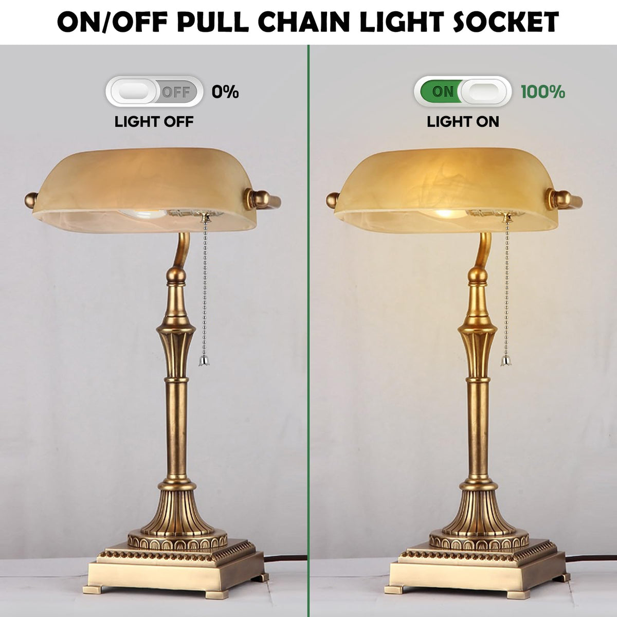 Pull Chain Light Socket Replacement (Silver)