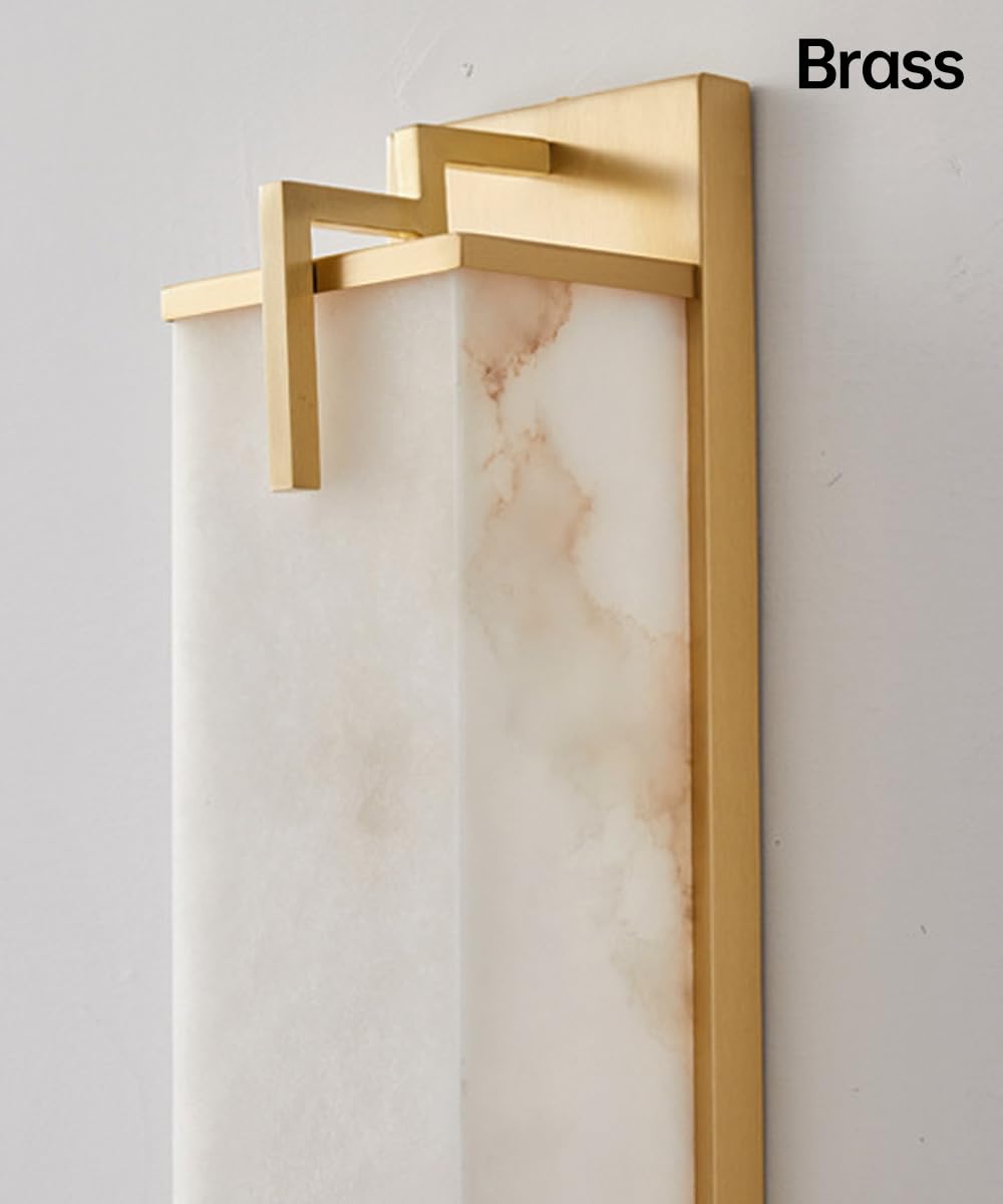 Modern Marble Wall Sconce Natural Alabaster Sconce (Gold / 47CM)