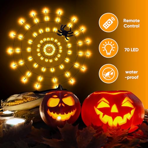 Halloween Decorations Lights Spider Web Lights