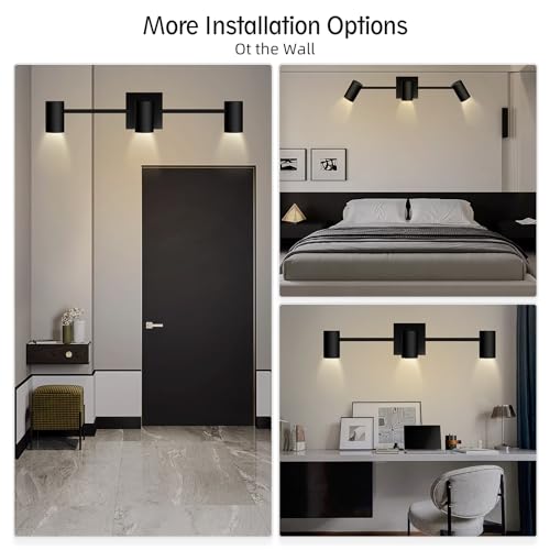 Track Lighting Fixtures Ceiling (3 light-black)